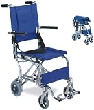 Superb Lightweight Aluminum Folding Children Wheelchair with Flip-up Footplate, Flip-up Armrests, Drop-back Handle, Seatbelt, Solid Mag Wheels and Solid Castors.