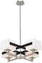 Possini Euro Design Mirrored Grids Metal and Wood Chandelier