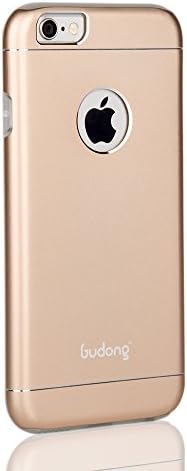 Case for iPhone 6P 6s Plus, GudongTM Two-in-One Anti-Scratch Protective Case [Aluminum Material + Soft TPU] for 5.5 inches iPhone 6 plus (Gold)