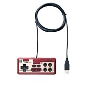 iBUFFALO USB 8ボタンゲームパッド デジタル 連射/マイク機能付 ファミコン風 レッド BGCFC802RDA