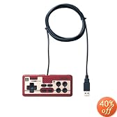 バッファローコクヨサプライ BUFFALO USB 8ボタンゲームパッド デジタル 連射/マイク機能付 ファミコン風 レッド BGCFC802RDA