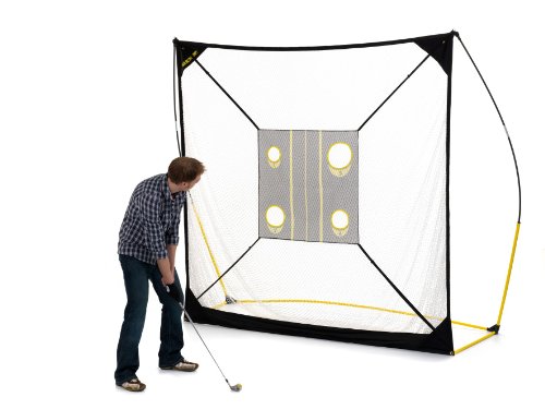 Kickster Academy Quick-Hit 8 Golf Driving/Chipping Net - Ultra Portable Golf Net - Yellow, 8 x 8 ft