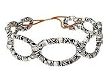 L. Erickson USA Wrapped Ovals Comfort Headwrap 100% Silk Charmeuse - Silver Bullet
