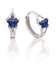 Bfly® Girls 14k Gold September Birthstone CZ Butterfly Hinged Earrings