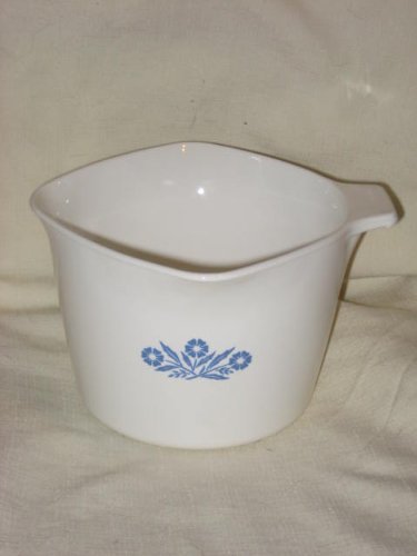Vintage Corning Ware - Cornflower / Corn Flower - 1 Quart / 4 Cup / 32 Oz. Sauce Maker Measuring Mixing Batter Bowl
