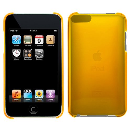 GTMax Transparent Orange Durable Flex Crystal Shield Back Cover Case ( Thin - 0.6mm ) For Apple iPod Touch 3G 2G 2nd 3rd Generation