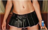 Hustler Lingerie Pleated Leather Mini Skirt
