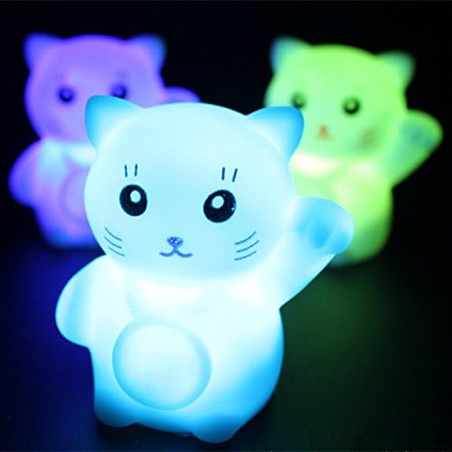 Colorful Flash Lucky Cat LED Lamp Romantic Decoration Night Light