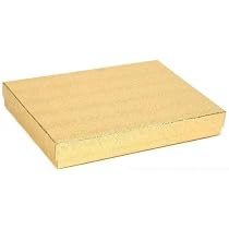 Gold Cotton Necklace Jewelry Gift Box Display 7 1/8"