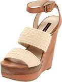 Steven by Steve Madden Women's Bernidet Ankle-Strap Sandal,Natural Fabric,10 M US