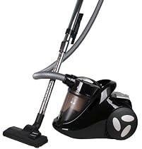 Designer Habitat - 2400W Cyclonic Bagless Cylinder Vacuum Cleaner 4 Litre Dust Capacity - Black/Silver