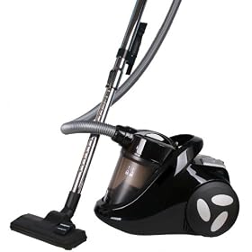 Designer Habitat - 2400W Cyclonic Bagless Cylinder Vacuum Cleaner 4 Litre Dust Capacity - Black/Silver
