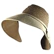New Cotton Hemp Packable Sun Beach Floppy Bucket Hat Brown Medium