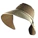 New Cotton Hemp Packable Sun Beach Floppy Bucket Hat Brown Medium
