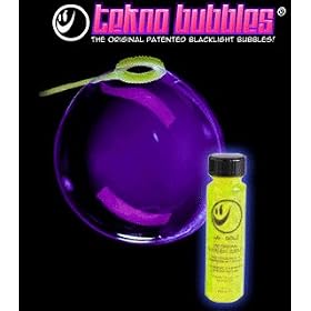1 oz. Mini Bottle BLUE Blacklight Reactive Tekno Bubbles