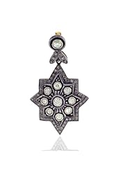 Antique 14kt Solid Gold 1.21ct Diamond Pendant Jewelry