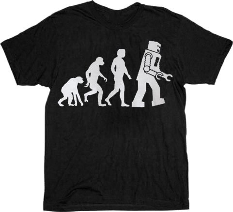 The Big Bang Theory Robot Evolution T-shirt Tee