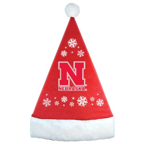 NCAA Nebraska Cornhuskers Snowflake Santa Hat