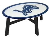 Detroit Lions Wood Coffee Table With Glass Cover