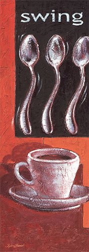 Eurographics BB1154 Hochwertiger Kunstdruck - Kaffee, Bj&ouml;rn Baar, Swing 13 x 35 cm