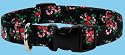 Black Candy Cane Large Custom Designer Dog Collar