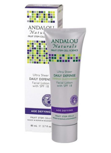 Andalou Naturals Ultra Sheer SPF 18 Daily Defense Facial Lotion, 2.7 Ounce