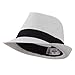Kid's Paper Straw Black Band Fedora - Red OSFM