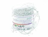 Festive Beaded White LED Light Chain, 1.5 Metre