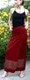 Burgundy Wrap Around Skirt