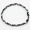 Leegoal 20" Ionic Titanium Baseball Braided Necklace Sports Softball Black & White