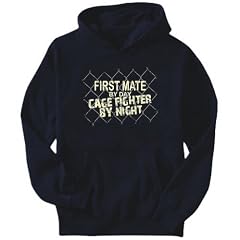 First Mate by day, cage fighter by night Herren Hoodie Marineblau