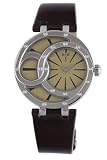 RSW Women's 6025.BS.L9.9.D0 Wonderland Round Golden Dial Brown Patent Leather Diamond Watch