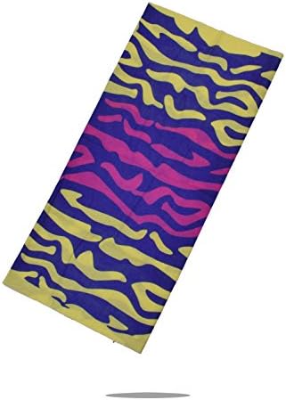 BNSE 12-in-1 Headband - Bandana, Neck Gaiter, Balaclava, Helmet Liner, Mask &amp; More . Wicking Sweatband Breathable Headwear for Sports - Yoga or Fashion Comfortable Hair Accessories Wave_02