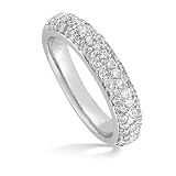18k White Gold Diamond Wedding Band.