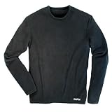 TAIGA Men's Polartec Microfleece Crewneck Long-Sleeved Fleece Shirt, Black, MADE IN CANADA