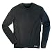 TAIGA Men's Polartec Microfleece Crewneck Long-Sleeved Fleece Shirt, Black, MADE IN CANADA