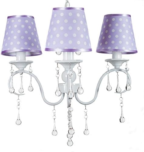Purple Polka Dot Crystal Chandelier