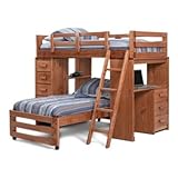 Woodcrest Heartland Twin over Twin Student Loft Bed - WCM334