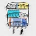 Twist Black Wall Mount 3-tier Letter & Key Holder