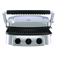 The Sharper Image 8147SI Stainless-Steel Super Grill with Interchangeable Nonstick Plates
