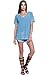 A+D® Womens Burnout V-NK Raglan Sleeve Loose Fitting Boyfriend Top