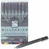 EK Success Millennium Pen Set .01 Line 8/Pkg, Assorted colors