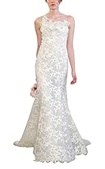 Mermaid Off the Shoulder Spring Summer Fall Lace Wedding Dress 
