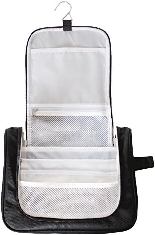 New Easy Hanging Toiletry Kit with Compartment, Black