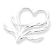 41wc5lddvhL. SL75  Sterling Silver Satin Finish Diamond Cut Heart Pin