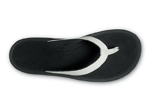 OluKai Kulapa Kai Sandal - Women's White/Black 8