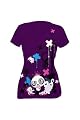Hickup And Hamsta Friends Purple V-Neck Tee Plus Size