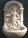 Cast Stone SAINT FRANCIS BIRDFEEDER Bird Seed GARDEN SCULPTURE by GEORGE Carruth Studio