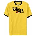 T-Shirt Ringer Yellow " At Least My Parrot Loves Me ! " Animals