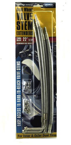 Camco Manufacturing, Inc. 44923 Dual Wheel Valve Stem Extenders (aluminum hub mount) for 22